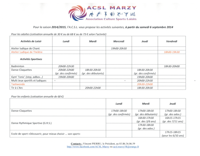 programme acsl
